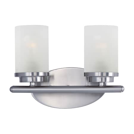 Maxim Lighting Corona 2-Light 12" Wide Satin Nickel Vanity Light 10212FTSN